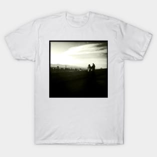 A couple take in the view near Edinburgh Castle T-Shirt